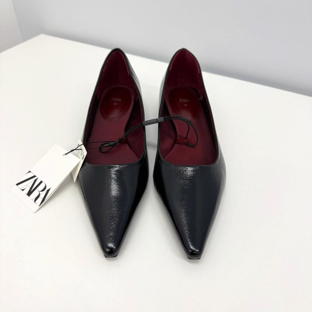 ZARA Faux Patent Leather Toe Shoes - Brand new, never worn, with tags!